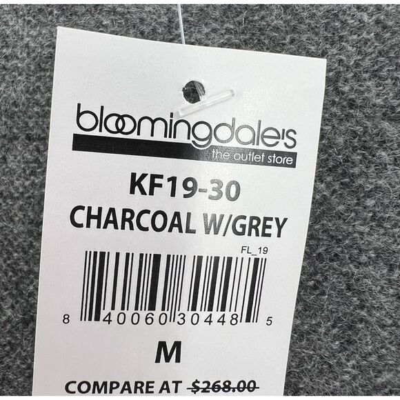 KIER + J Grey 100% Cashmere Colorblock Sweater Medium New - Picture 6 of 6